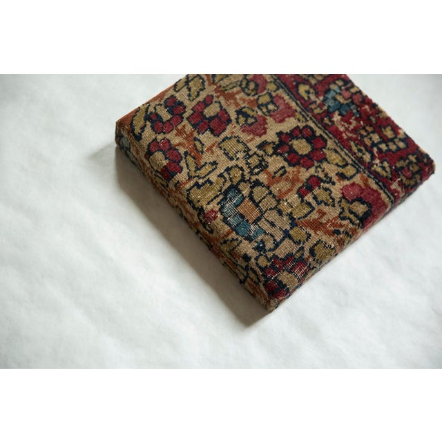 2020s Decorative Cork Board Antique Kerman Rug Fragment Art For Sale - Image 5 of 8