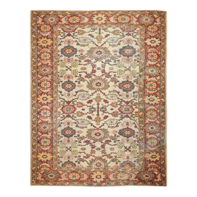 Antique Persianl Mahal Sultanabad Rug 8'6'' X 11'1'' For Sale