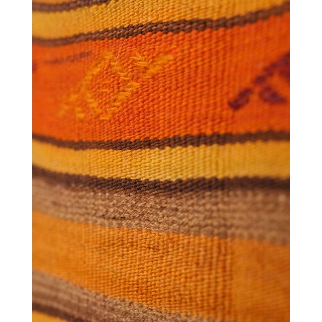 Orange 1970s Vintage Small Turkish Oushak Handmade Wool Kilim Orange Area Rug For Sale - Image 8 of 8