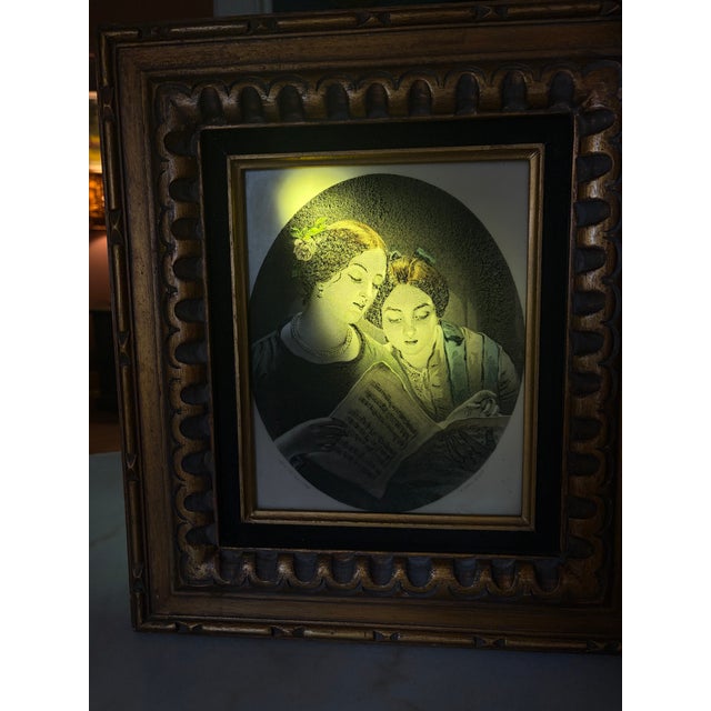 The Duet Antique Porcelain Lithophane by James Sant and Francis Holl, Carved Giltwood Frame, Ca. 1860s For Sale - Image 4 of 15