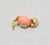 Vintage 1960s Signed Napier Small Goldtone Faux-Coral Chick Brooch For Sale In Philadelphia - Image 6 of 8
