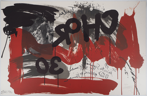 Wolf Vostell, The Cry, The Crowd, Original Lithograph, 1990