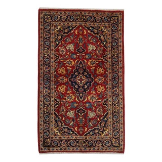 Hand-Knotted Middle Eastern Keshan Rug in Sheep's Wool For Sale