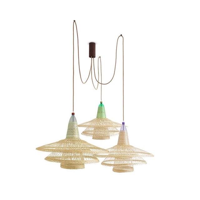 Contemporary Chimbarongo 3 Triple-Light Pet Ceiling Lamp from Alvaro Catalán De Ocón For Sale - Image 3 of 3