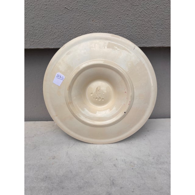 Late 19th Century 19th Century Majolica Oyster Flowers Plate Longchamp For Sale - Image 5 of 5