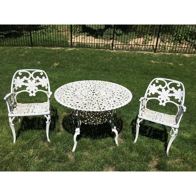 1950 S Floral Ornate Patio Furniture Set Of 3 Chairish