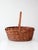 Vintage Large Willow Gathering Basket With Tall Handle For Sale - Image 16 of 16