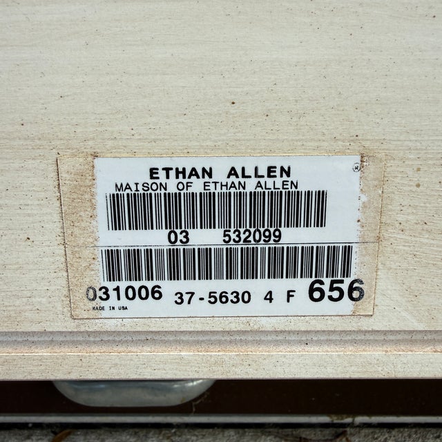 2000s Ethan Allen Country French / Maison Wheatback Full Footboard (37-5630) For Sale - Image 14 of 14