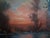 Mid 20th Century 20th Century Winter River Sunset Landscape Oil Painting With Birches, Signed Cardi For Sale - Image 5 of 11