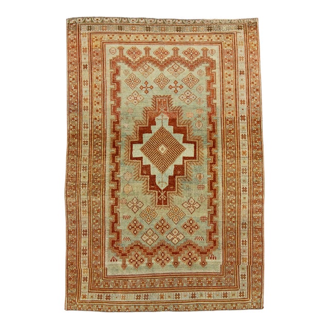 Turkish Vintage Rug 4'4" x 6'5" #17513 For Sale