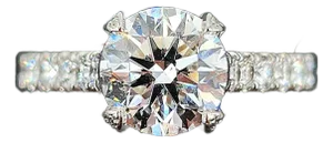 2.80 Carat Tacori Petite Crescent RoyalT Round Gia Solitaire Engagement Ring Size 6.5