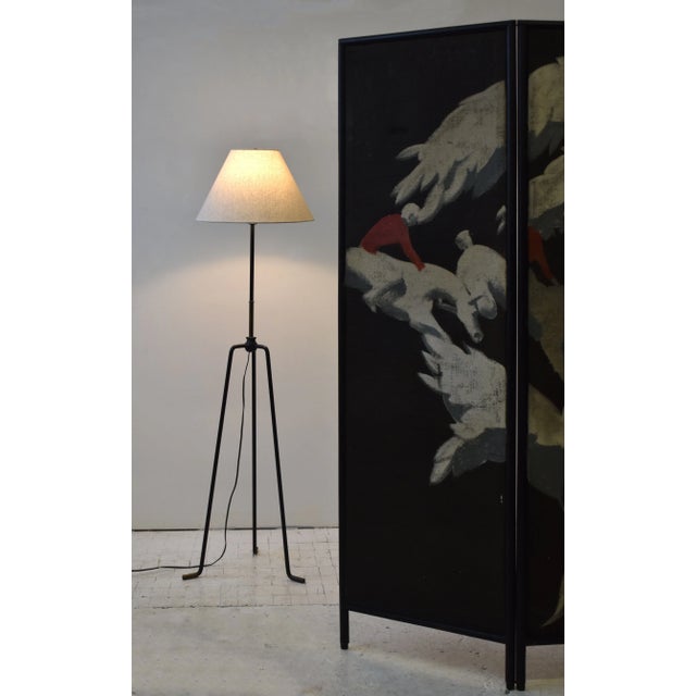 Art Deco Art Deco Trifold Screen With Hand-Painted Scenic Fox Hunting Motif, Circa 1920s For Sale - Image 3 of 18