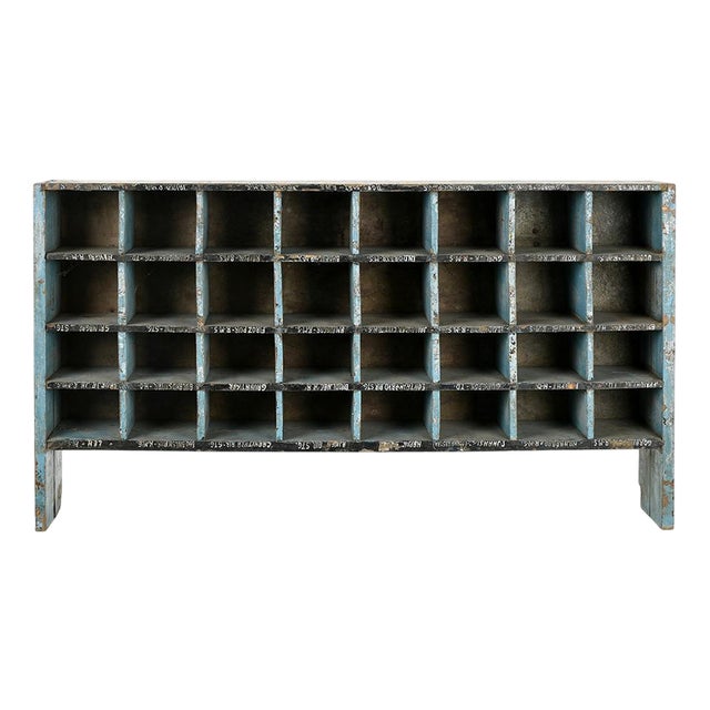 Antique Workshop Cabinet with 32 Compartments For Sale