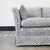 Fluted Tuxedo Sofa with Pleated Skirt. All Down Back Cushions and Down Blended Seat Cushions. Kiln-Dried Hardwood Frame....