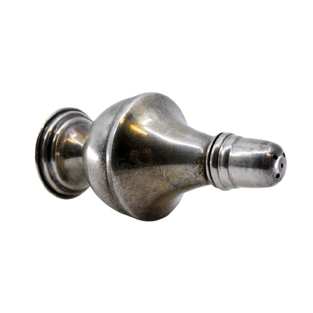 Silver Silver Salt Shaker with Round Base For Sale - Image 8 of 8