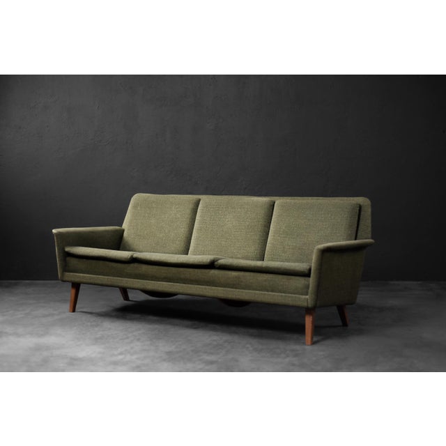 1960s Mid-Century Danish Modern Green 3-Seater Sofa by Folke Ohlsson for Fritz Hansen, 1960s For Sale - Image 5 of 18