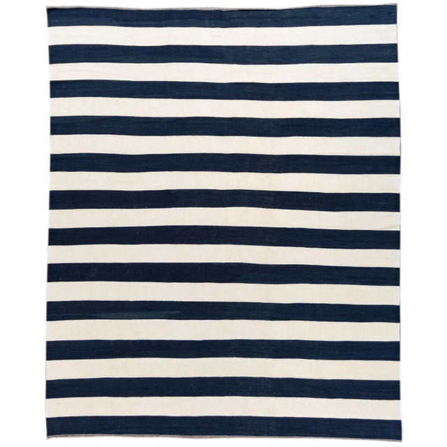 Large 21st Century Modern Flat-Weave Kilim Rug For Sale - Image 11 of 11