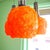 Black Italian Orange Acrylic Cascading Spaghetti Hanging Lamp, 1960s For Sale - Image 8 of 10