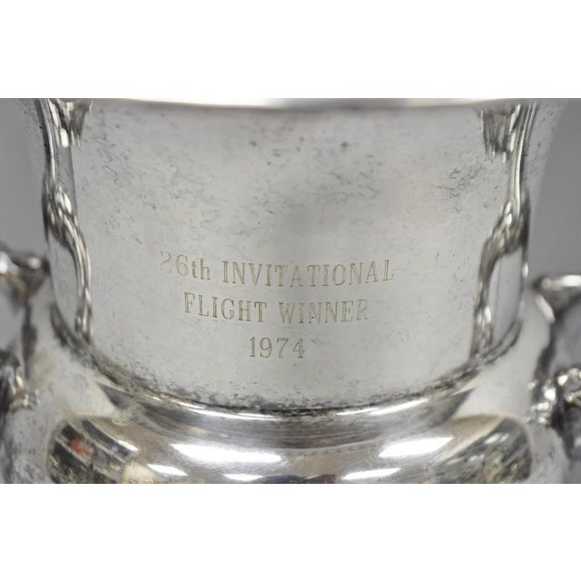 Victorian Vintage Sheridan Victorian Engraved Silver Plated Champagne Chiller Ice Bucket For Sale - Image 3 of 18
