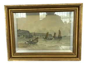 Maritime Scene, Watercolour, Framed