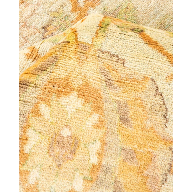 Textile Vintage Traditional Hand Knotted Wool Area Rug, Ivory - 6'0" X 8'9" For Sale - Image 7 of 9