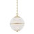 Transitional Hudson Valley Lighting Mark D. Sikes Sphere No. 3 1-Light Small Pendant, Aged Brass For Sale - Image 3 of 3