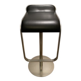 La Palma Black Leather Lem Piston Bar Stool For Sale