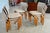 Postmodern / late mid-century bentwood dining chairs by Sanders International, featuring an elegant sculptural...
