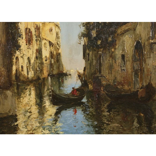 Large Post Impressionist Oil Painting Venice, Albert Duprat 1882-1974 For Sale - Image 4 of 12