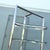 Postmodern Sculpted Brushed Metal Etagere/Bookshelf With Tear Drop Glass Shelves For Sale - Image 10 of 12
