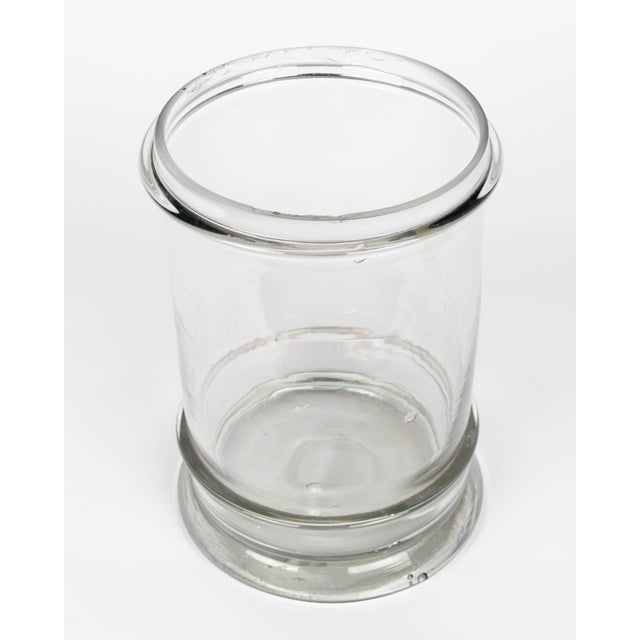 Mid 20th Century Vintage French Glass Apothecary Jar or Canister, Circa 1950s For Sale - Image 5 of 11
