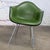 Mid 20th Century 1971 MCM Eames Herman Miller Molded Fiberglass Shell Armchair Upholstered Green Naugahyde Galvanized H Base For Sale - Image 5 of 18