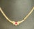 Natural Oval Ruby & Diamond Pendant Necklace 14k Yellow Gold, 15 Inch Long For Sale In New York - Image 6 of 8