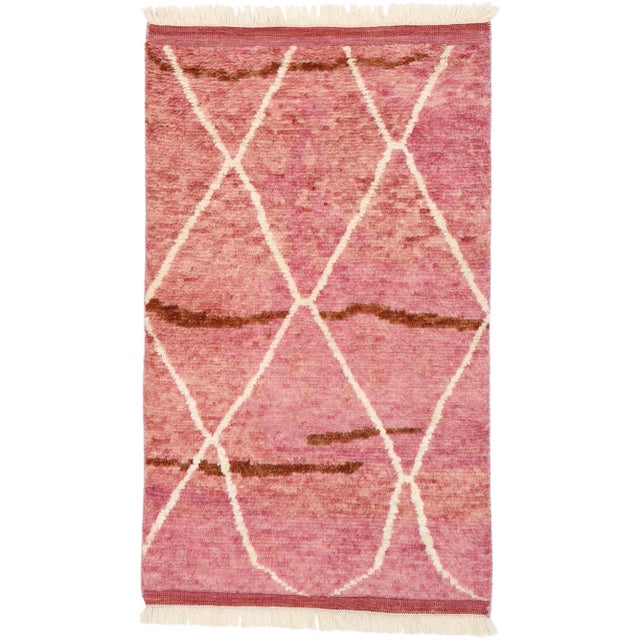 Moroccan Style Throw Rug - 03'02 X 05'03 For Sale - Image 10 of 10