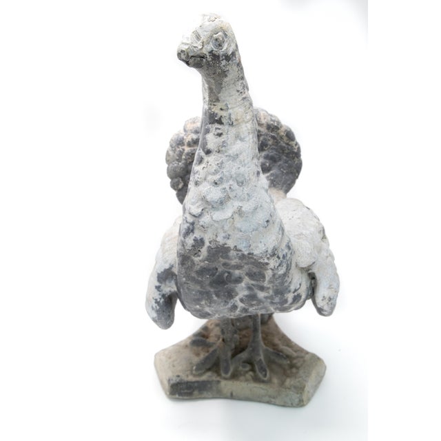 Offering this gorgeous cast Pewter garden statue. Starting on a 3 point base the feet and base of tail start the statue....