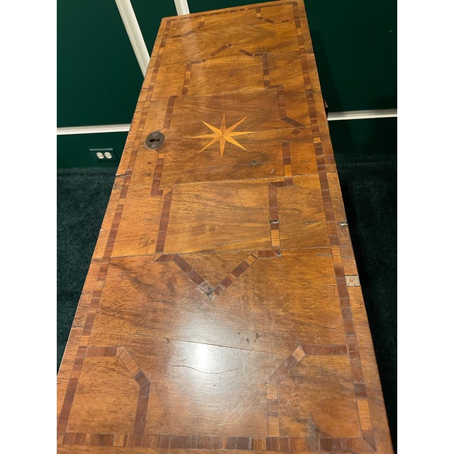 Rustic Antique Game Table – Early 20th Century Primitive Americana With Built-in Checkerboard For Sale - Image 9 of 12