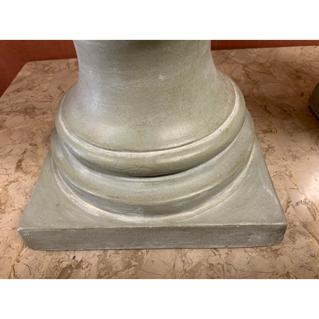 Late 20th Plaster Century Pair of Pineapple Lamps For Sale - Image 4 of 10