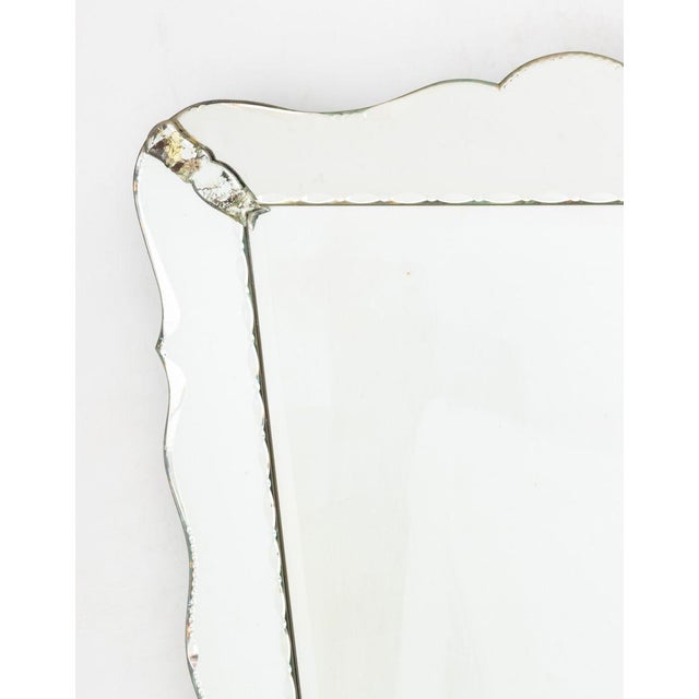 Venetian Style Mirror Framed Beveled Glass Mirror. Mirror plate: 27.5" H x 22.25" W; overall: 36" H x 30" W x 1.5" D....