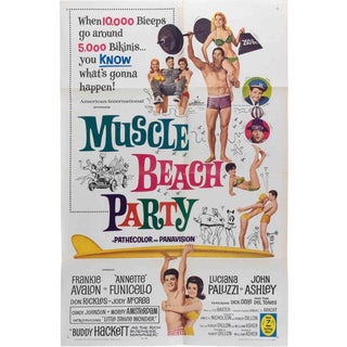 Muscle Beach Party Poster, USA, 1964 For Sale