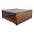 Vintage Boho Chic Cane and Oak Glass Top Coffee Table For Sale
