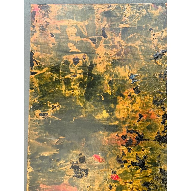 Vintage Abstract Expressionist Painting on Canvas For Sale - Image 11 of 12