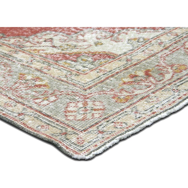 Traditional 1960s Turkish Oushak Rug For Sale - Image 3 of 6