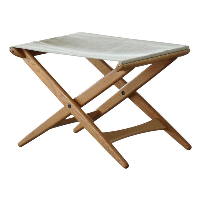 Model 203 Oak Folding Stool by Uno & Östen Kristiansson, 1950s For Sale