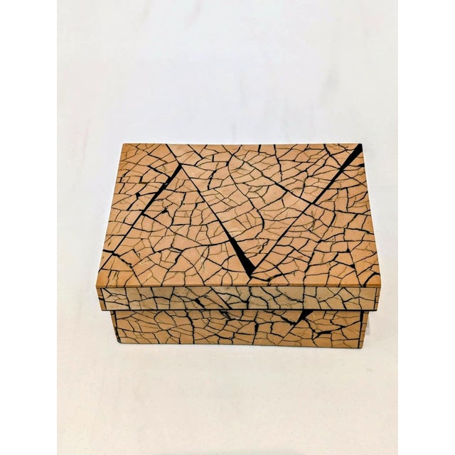 Art Deco R & Y Augousti Coquille D’Oeuf Eggshell Inlay Decorative Box For Sale - Image 3 of 9
