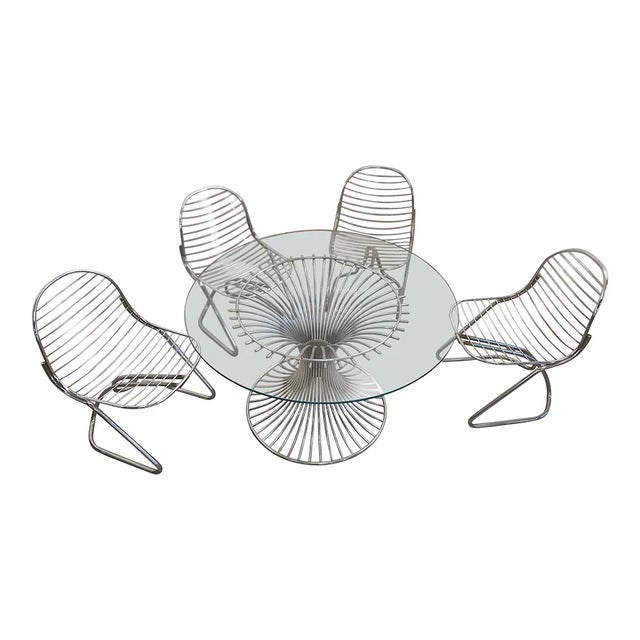 Vintage Dining Table and Chairs, 1950s, Set of 5 For Sale - Image 6 of 10