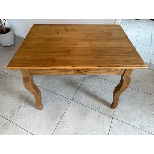 Brown Farmhouse Table in Spruce For Sale - Image 8 of 13