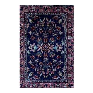 Handwoven Persian Sarouk Style Area Rug 1’4″ X 2’0″ For Sale