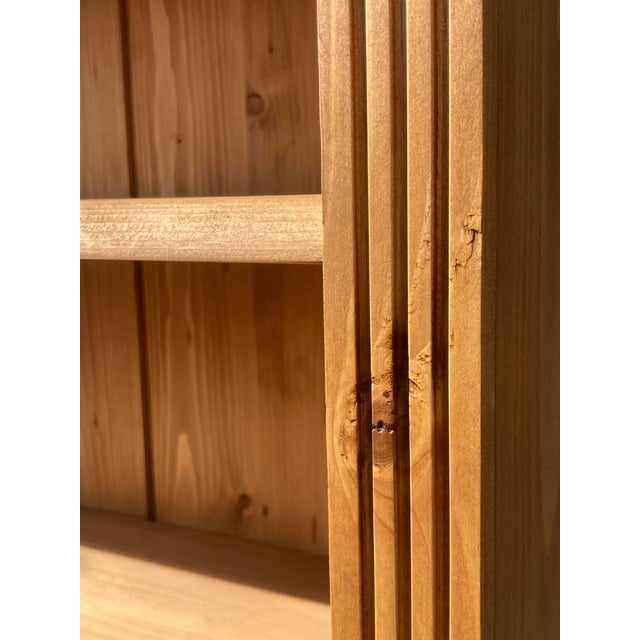 Pine Open Bookshelves From Vintage Armoire For Sale - Image 12 of 15