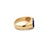 Modern Vintage 14k Yellow Gold Lapis Lazuli Signet Ring, Size 9.5 For Sale - Image 3 of 5