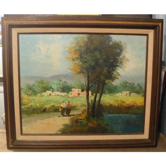 Traditional Vintage Landscape Painting Signed Balfour For Sale - Image 3 of 6